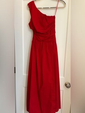 Abercrombie & Fitch One-Shoulder Red dress XS  NWT  gorg